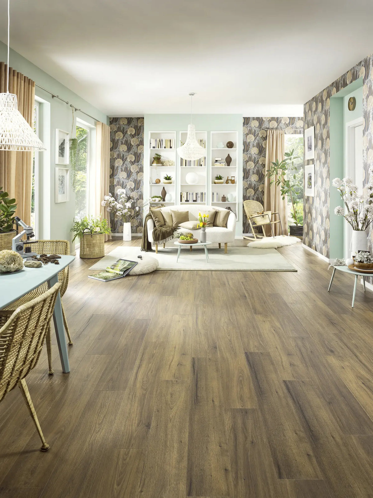 JOKA Xplora NEXT 832 Impulse 8465 Oak vintage brown Naturdesignboden im Wohnraum