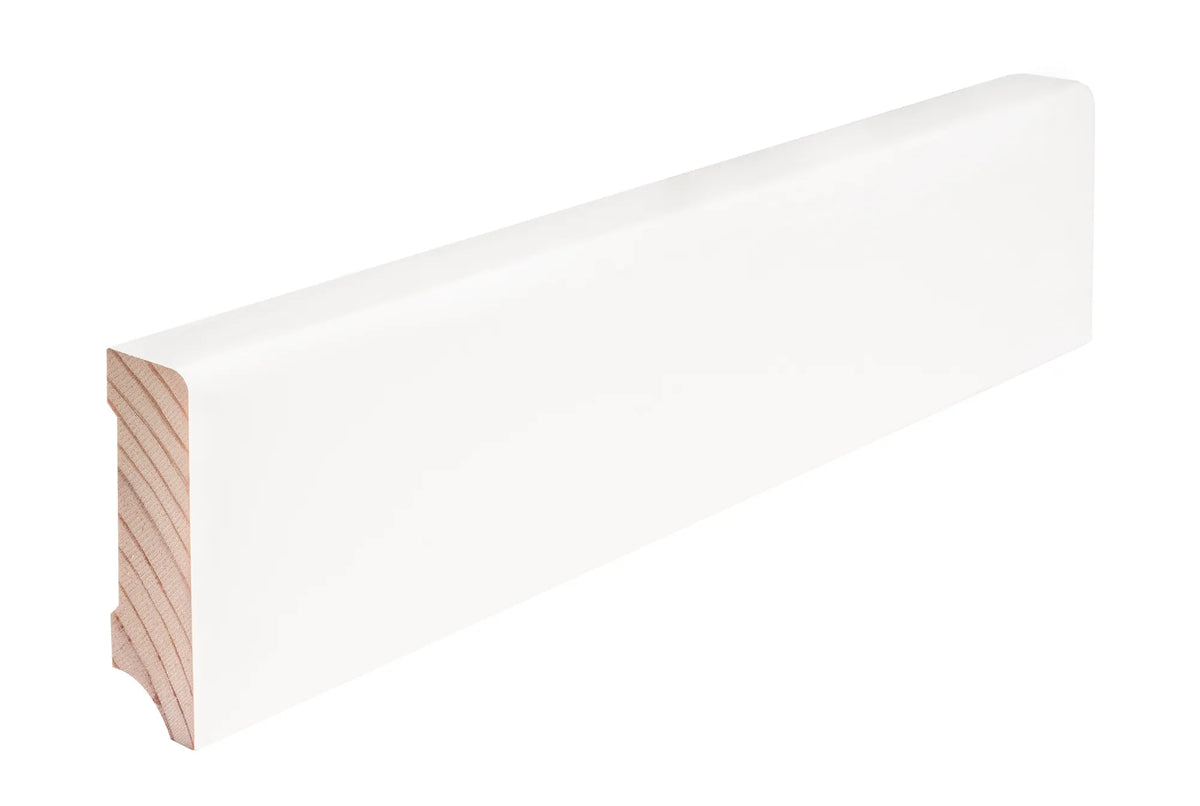 JOKA Sockelleiste Kiefer Cube 630 Weiß 16 x 40 mm Profilansicht