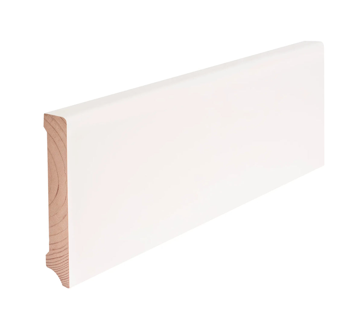 JOKA Sockelleiste Kiefer Cube 640 Weiß 16 x 96 mm Profilansicht