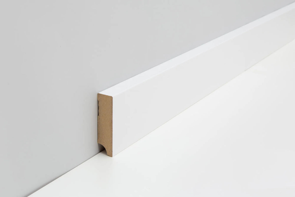 JOKA Sockelleiste MDF Cube M631 Weiß 16 x 58 mm Profilansicht