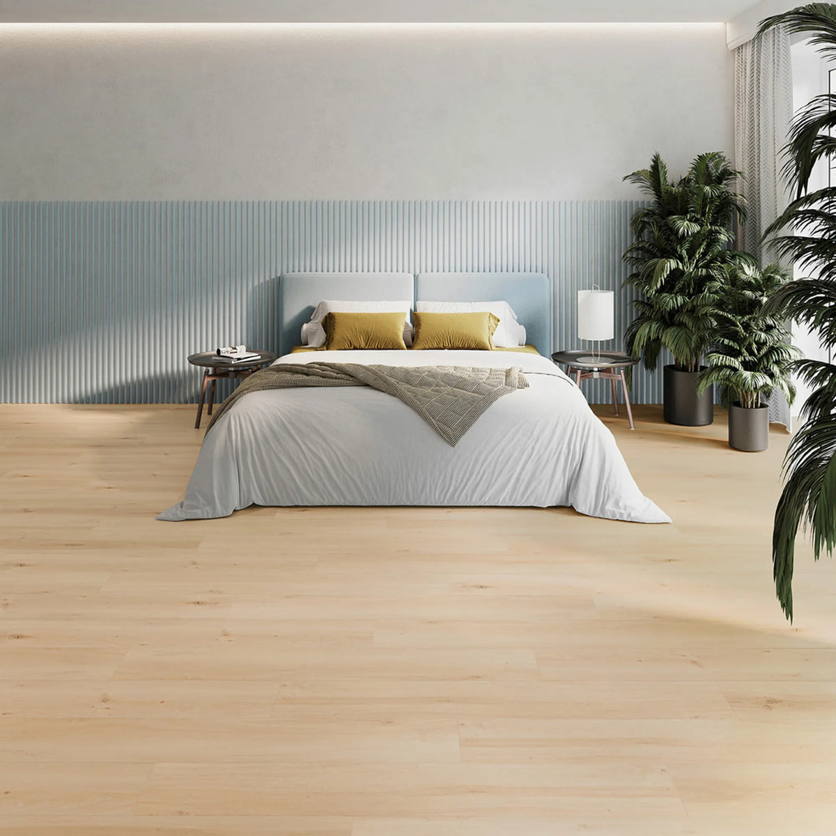 JOKA Design 340 Dryback 2880 Mellow Oak Klebevinyl Holzdekor Raumansicht