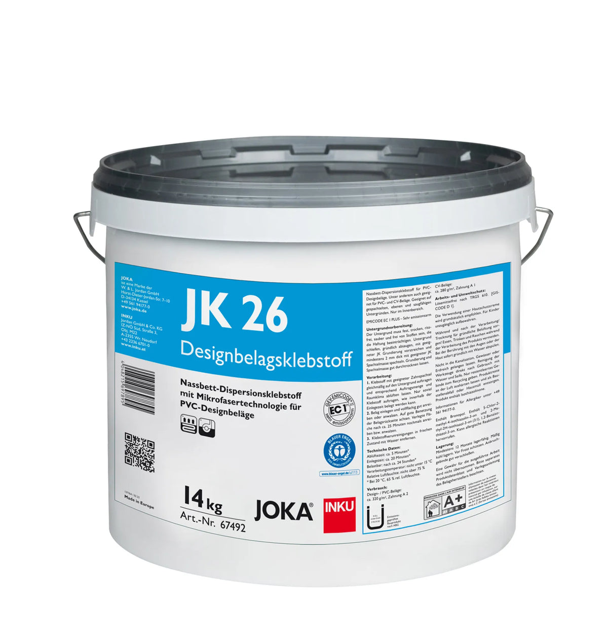 JOKA JK 26 Designbelagsklebstoff 14 kg im Originalgebinde