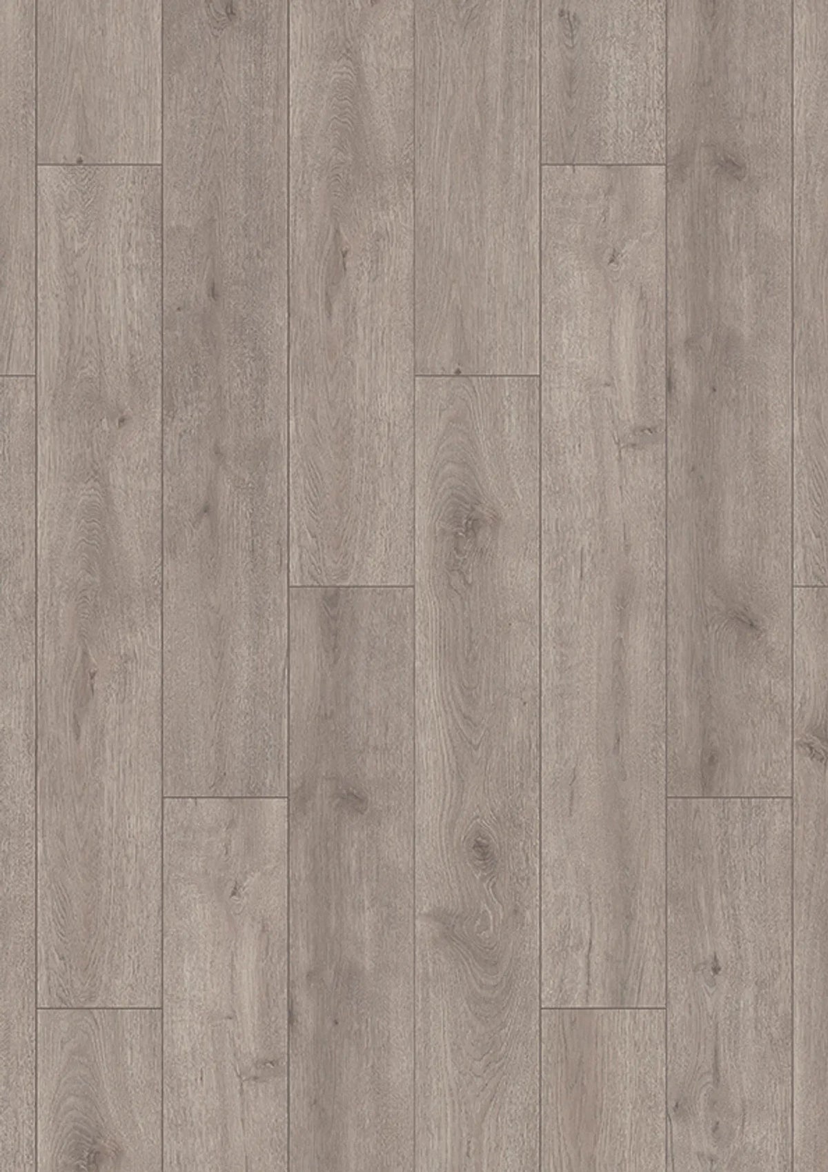 INKU HOMEline Basic V4 31NP 3242 Oak Graphit Warm Laminat als graubraune Eichen-Dekoransicht mit markanter Dielenstruktur.