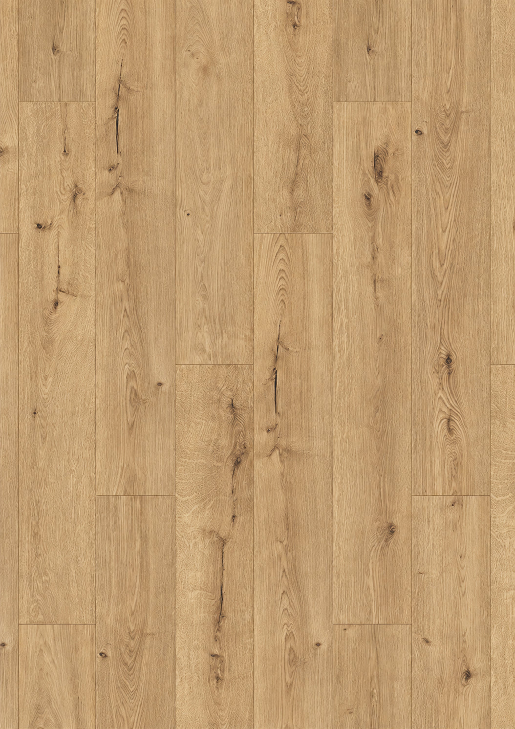INKU HOMEline Classic V4 32NP 3601 Oak Summer Laminat als warme Eichen-Dekoransicht mit natürlicher Astzeichnung.