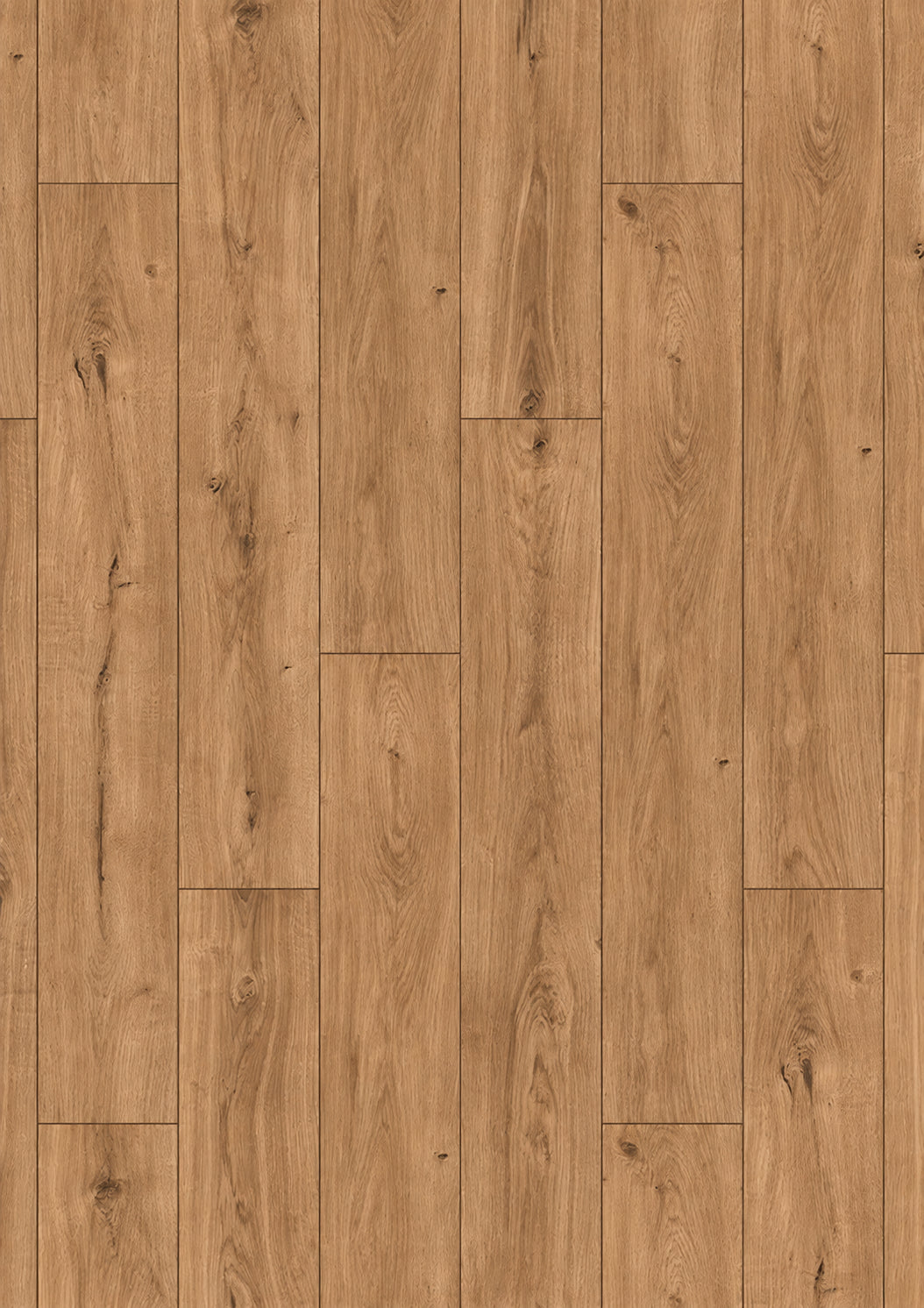 INKU HOMEline Classic V4 32NP 3668 Oak Barrel Laminat als mittelbraune Eichen-Dekoransicht mit markanter Holzzeichnung.
