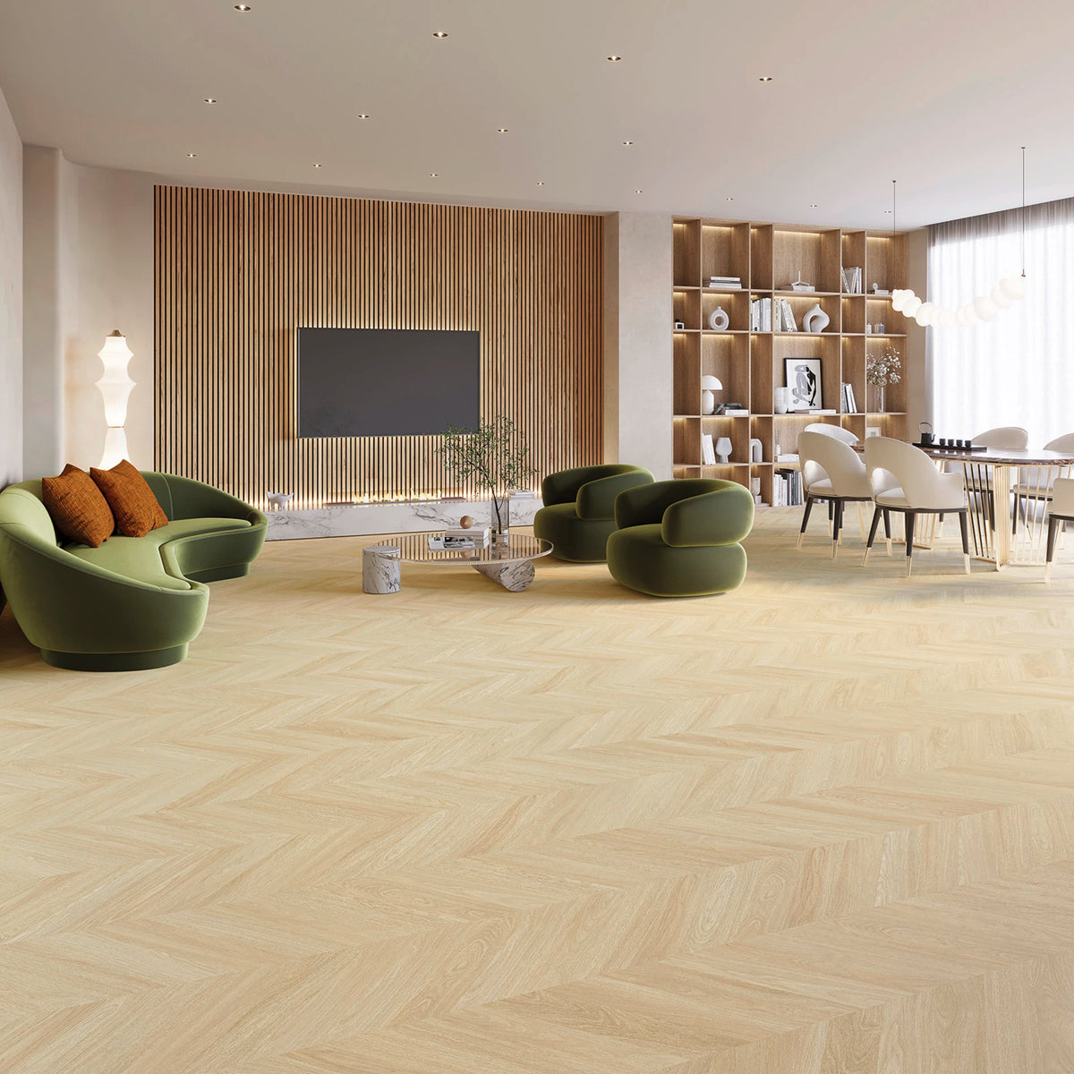 JOKA Design 555 Evolut Chevron Dryback 5801 Almond Oak EIR Klebevinyl