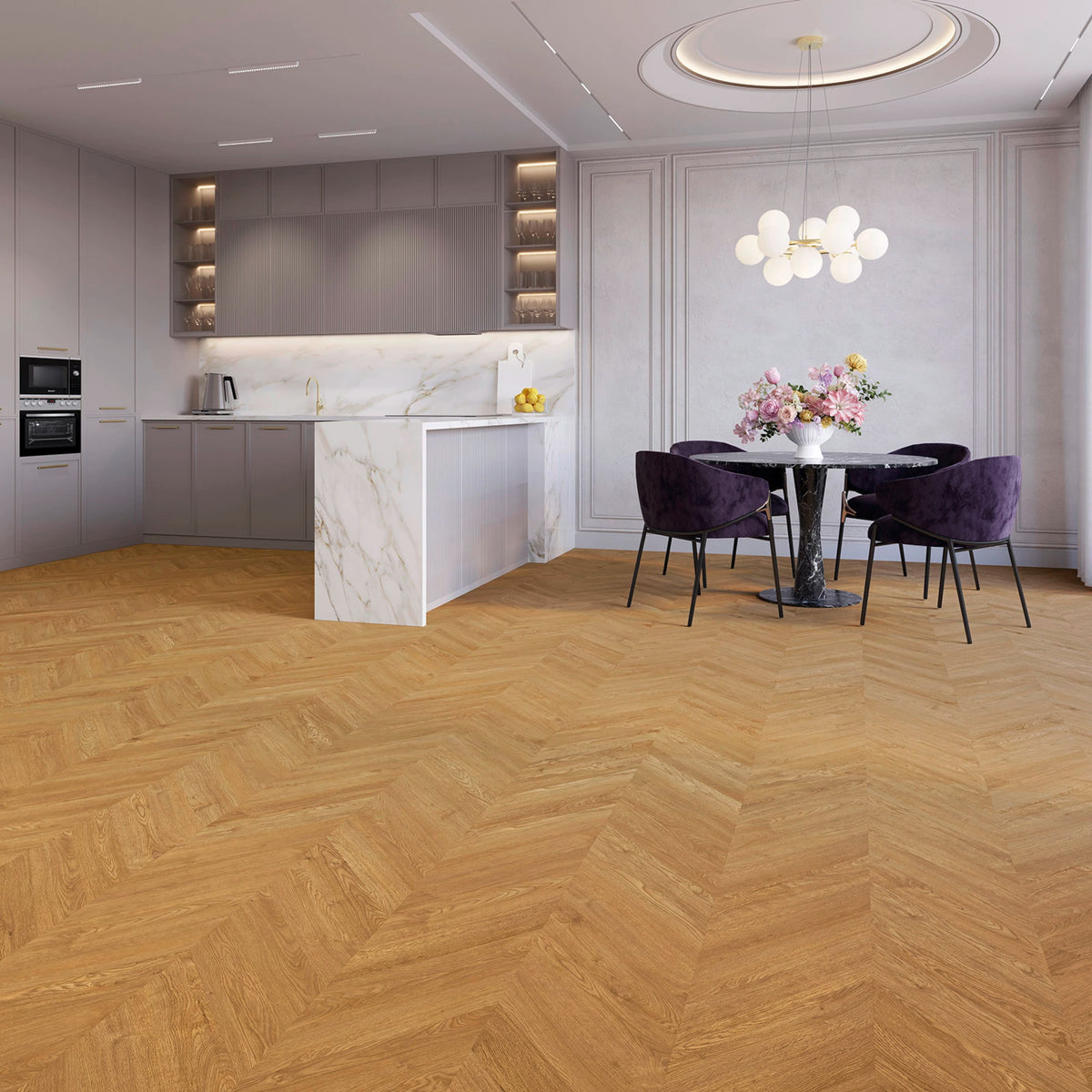 JOKA Design 555 Evolut Chevron Dryback 5804 Palm Oak EIR Klebevinyl
