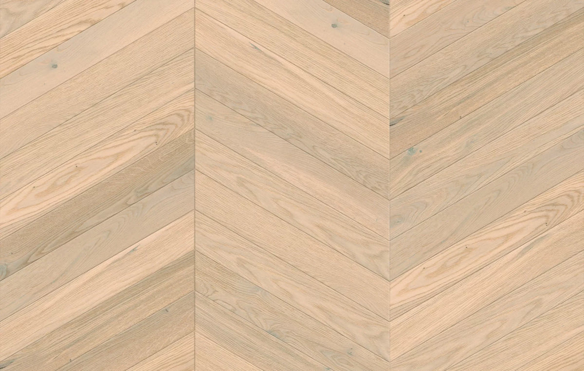 JOKA Loft 140 Chevron FE214 Eiche Creme Nature V4 Öl Französisches Fischgrät Parkett