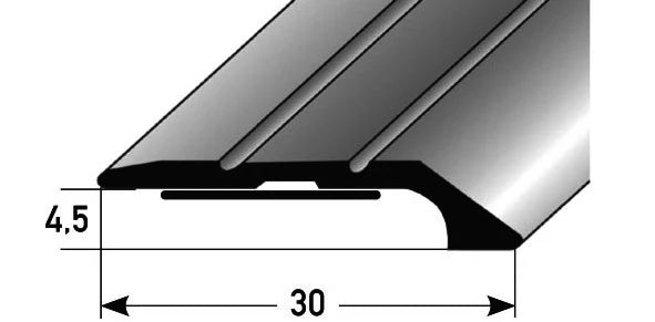 Abschlussprofil selbstklebend 30 × 4,5 mm Silber 1 m Produktbild