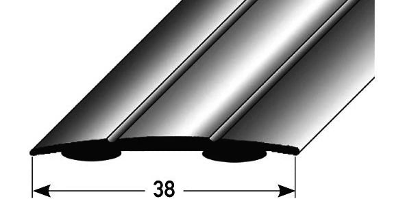 Übergangsprofil selbstklebend 38 × 1,8 mm Silber 1 m Produktbild